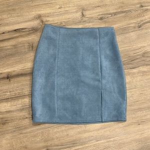 Fashionista High Waist Faux Suede Mini Skirt
